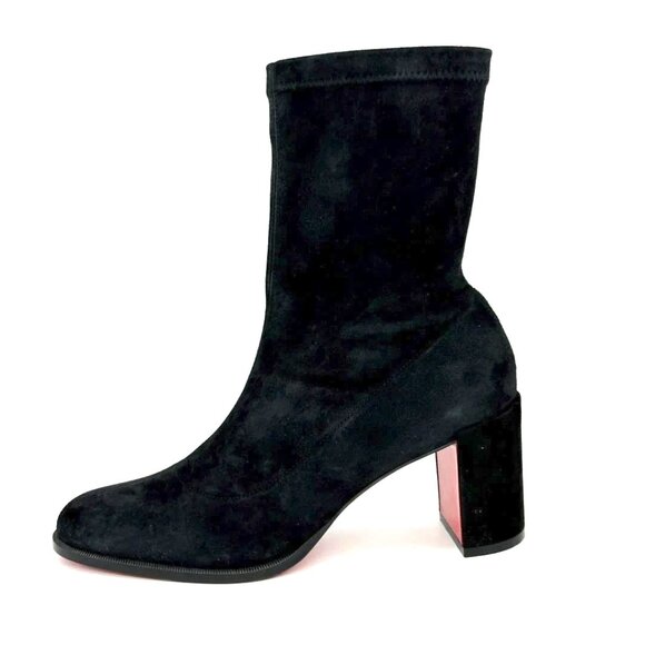 Christian Louboutin STRETCHADOXA 70 Stretch Suede Booties Ankle Boots - Picture 7 of 16